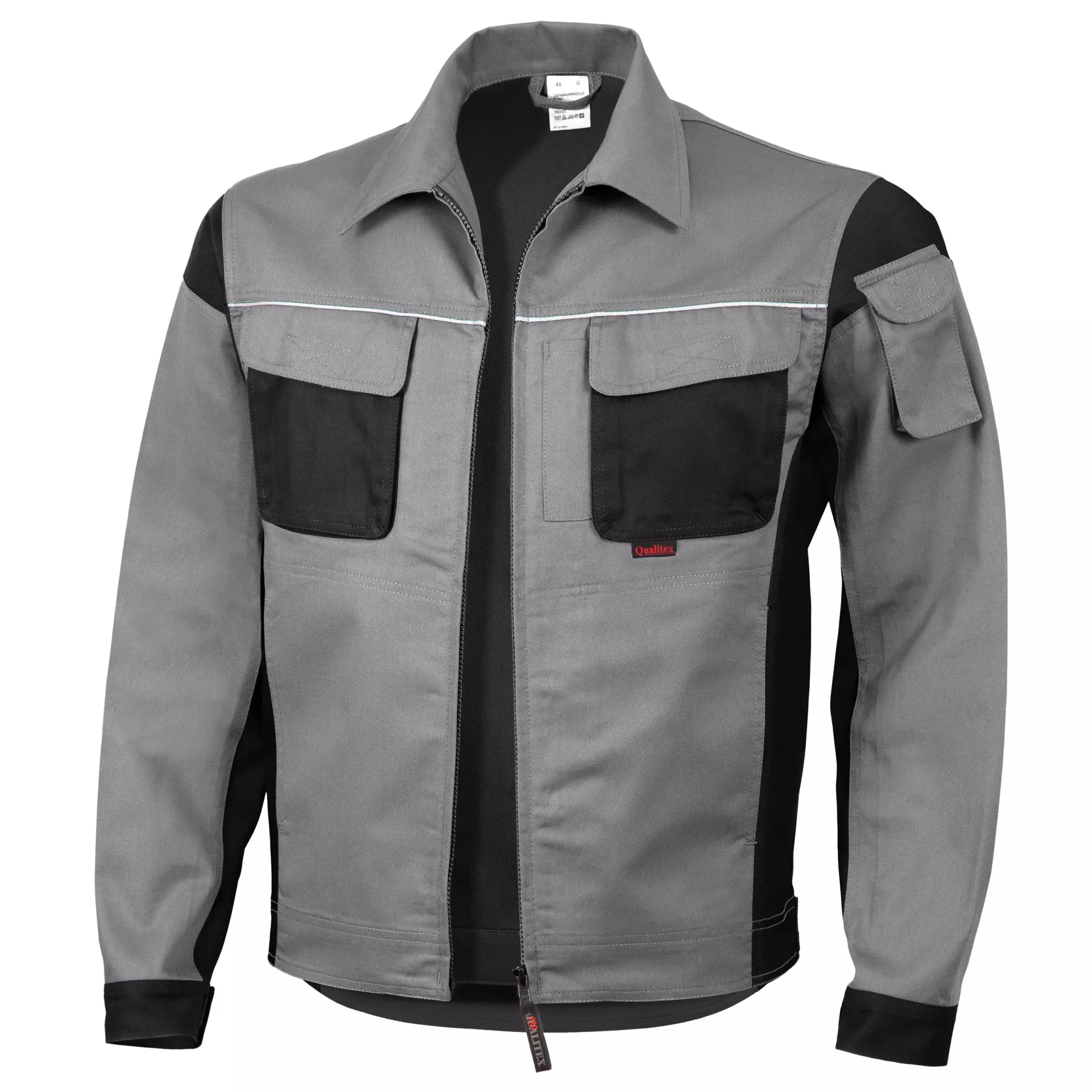 Qualitex NM-43006-3236, PRO Waist Jacket Grey/Black, image 1