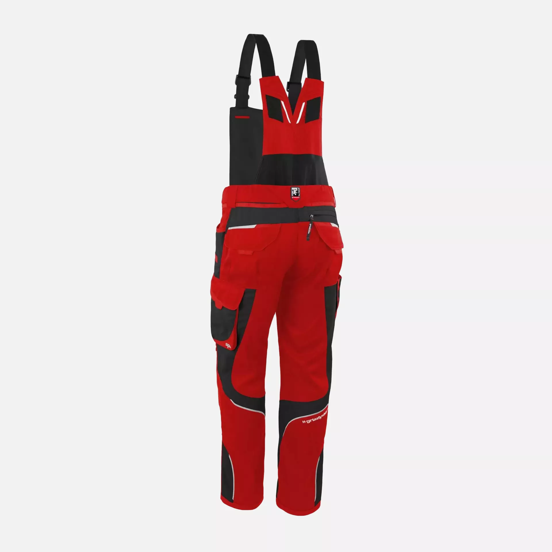 Grizzlyskin GIM3702, IRON Bib and Brace Red/Black, image 2