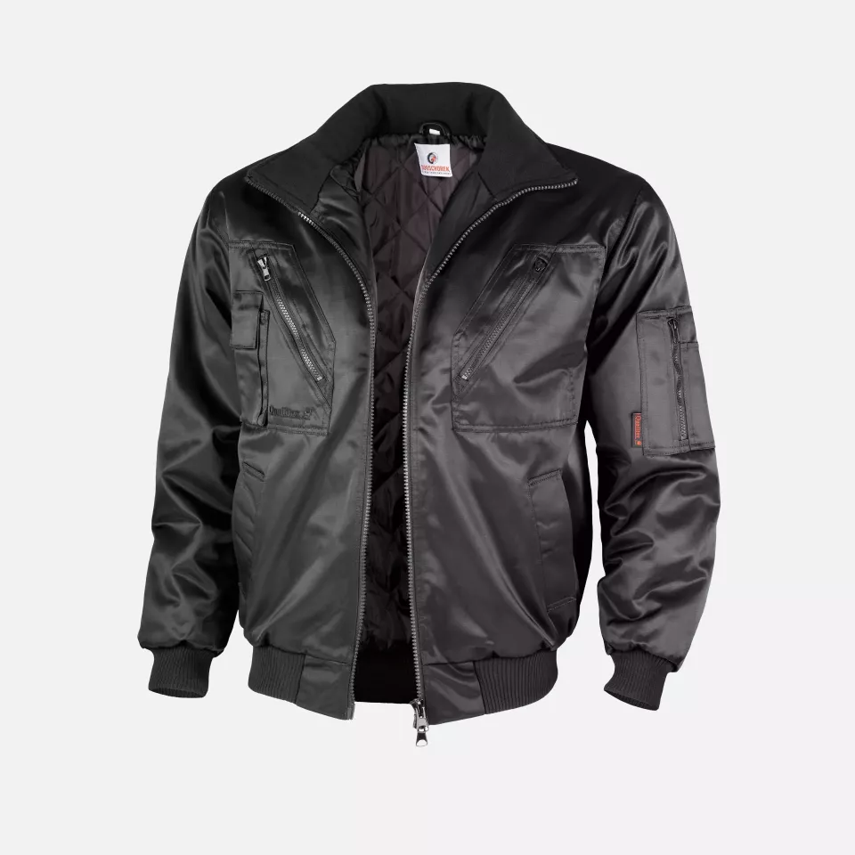 Qualitex NM-70003-3600, Pilotenjacke mit festem Arm & Steppfutter schwarz, image 1, gallery thumbnail