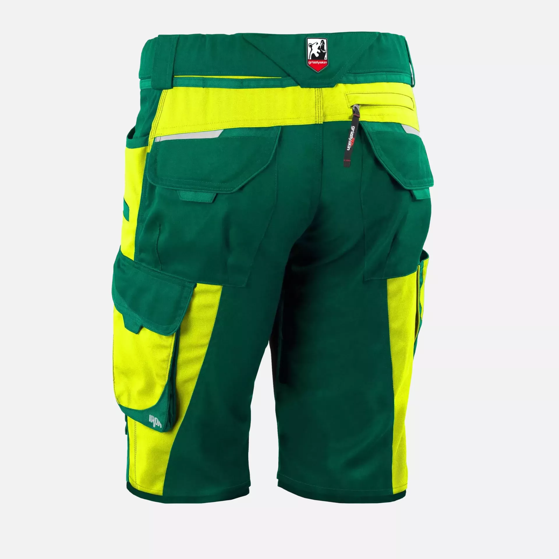 Grizzlyskin GIM3611, IRON Shorts Green/Hi-Vis Yellow, image 2
