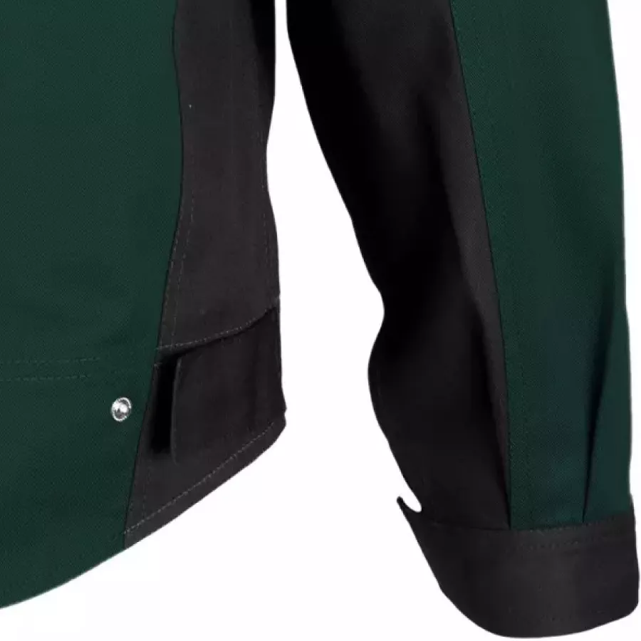 **Sleeve Cuffs with Velcro Closure** allow quick, adjustable fit for secure comfort at the wrists.