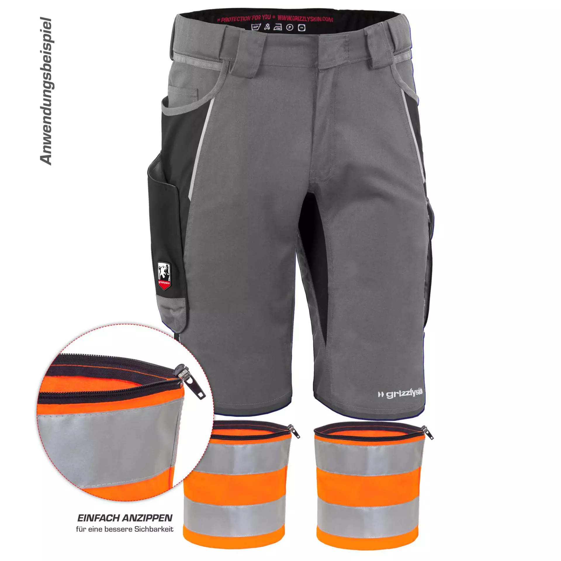 Grizzlyskin GIMRS12, IRON Reflective Strips Orange, image 2