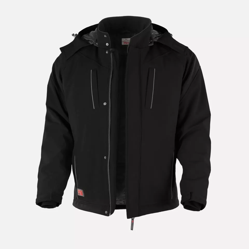 Qualitex NM-67006-3600, PRO Black Softshell Jacket, image 1, gallery thumbnail