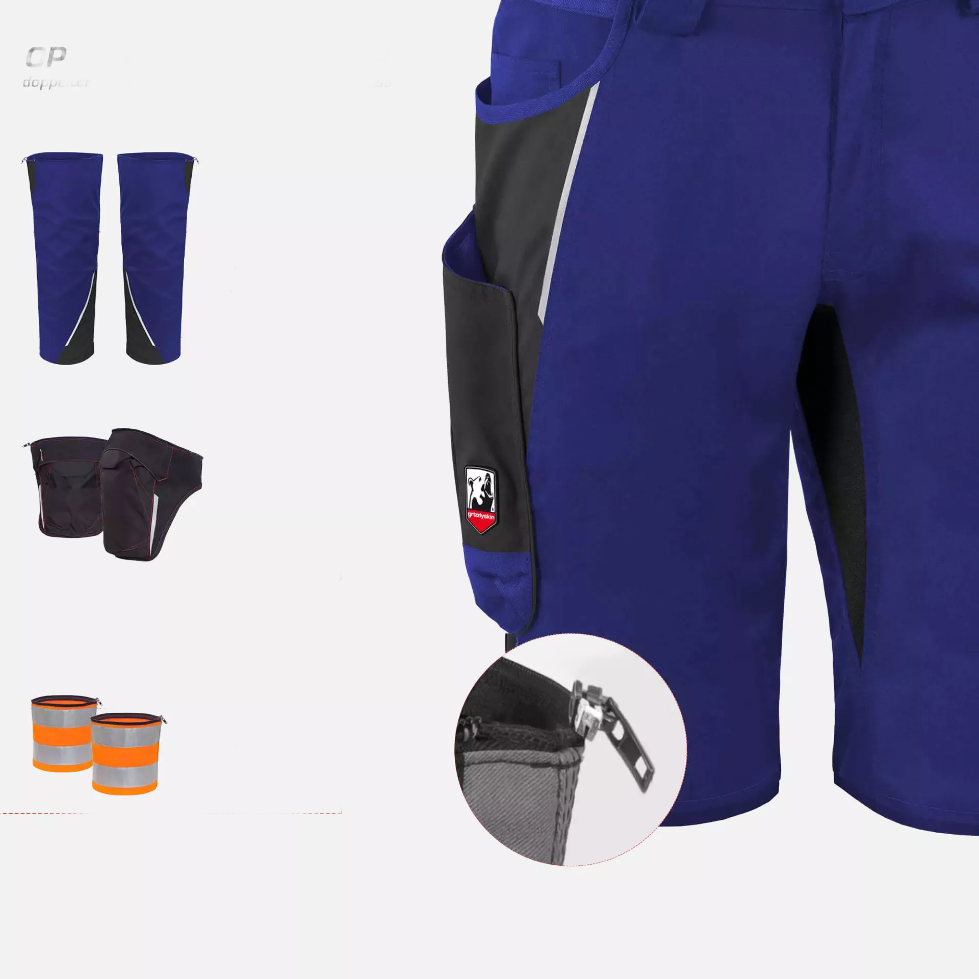 Grizzlyskin GIM3600, IRON Shorts Cornflower Blue/Black, image 3