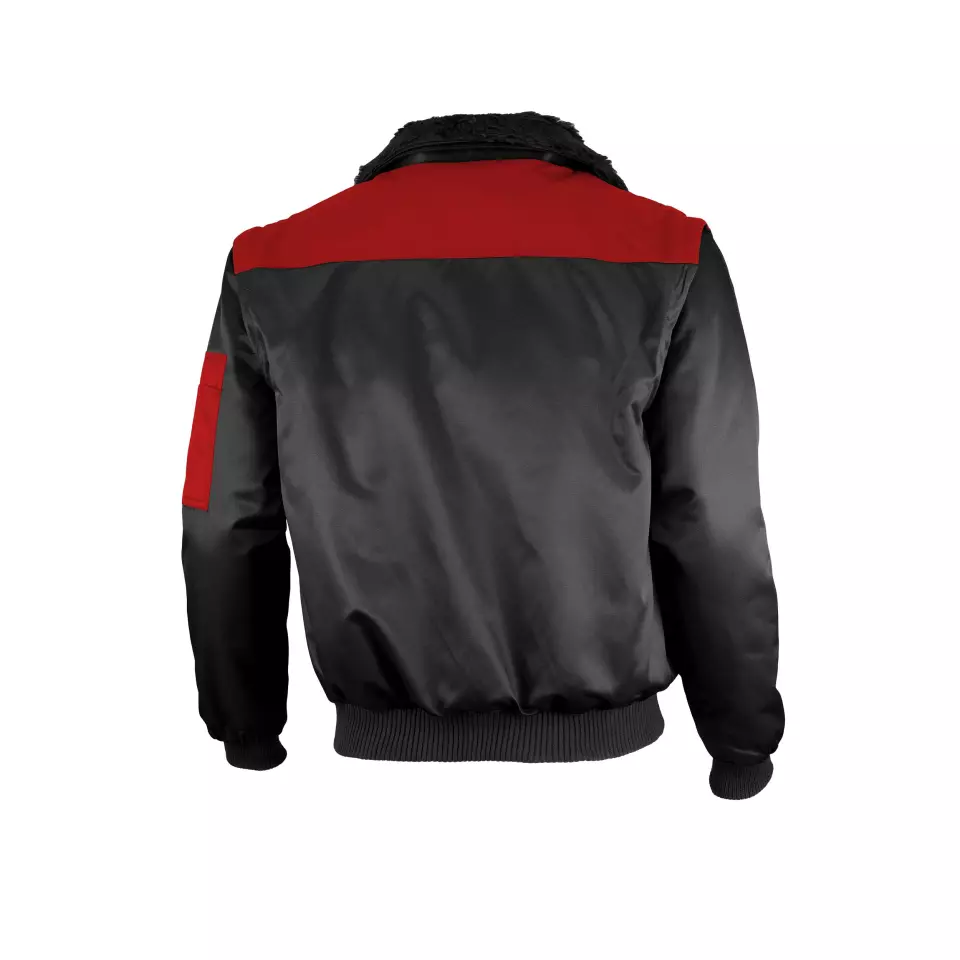Qualitex NM-70001-3623, Zweifarbig Pilotenjacke schwarz/rot, image 2, gallery thumbnail