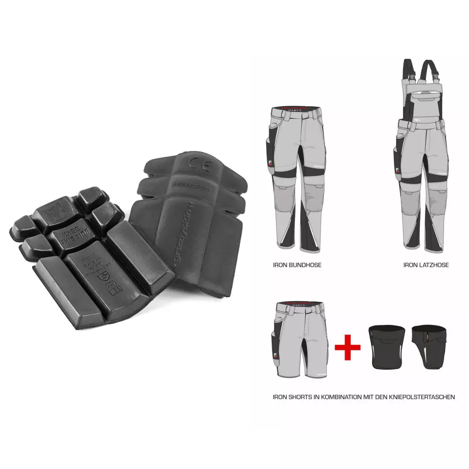 Grizzlyskin GIZ0607, IRON Knee Pad Grey, image 2, gallery thumbnail