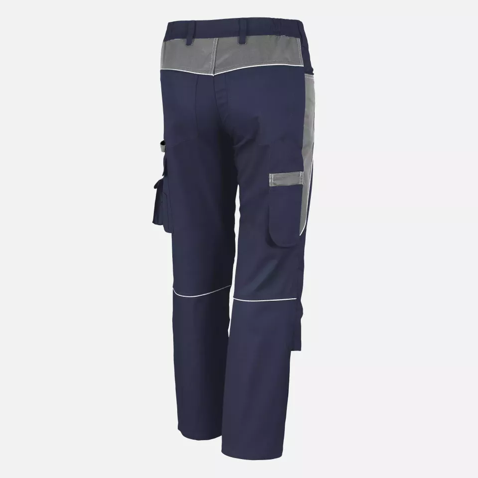 Qualitex NM-42006-0532, PRO Trousers Navy/Grey, image 2, gallery thumbnail