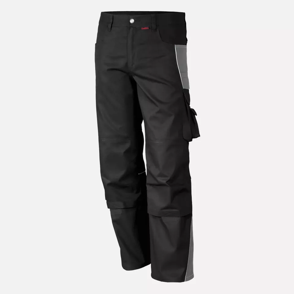Qualitex NM-42006-3632, PRO Work Trousers Black/Grey, image 1, gallery thumbnail