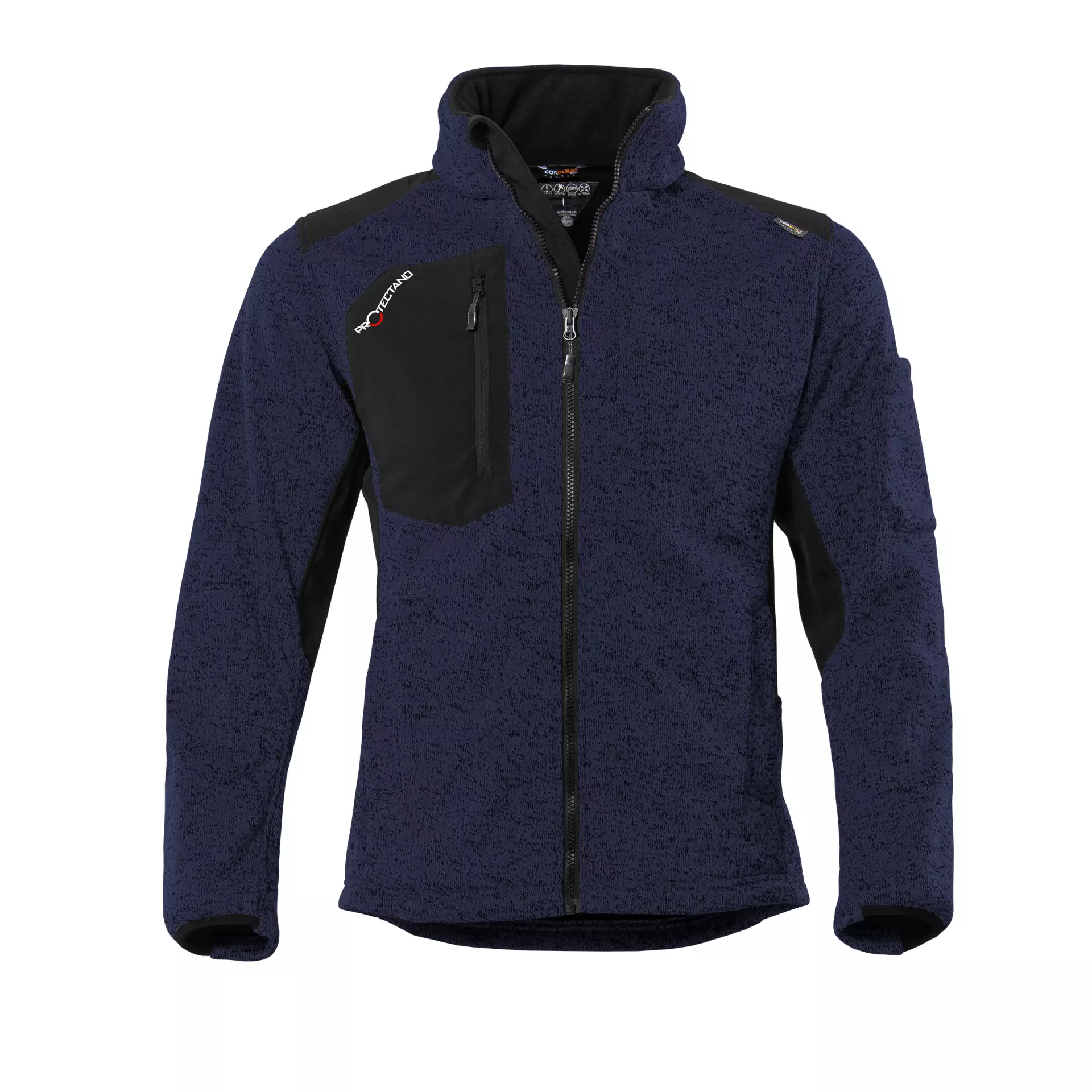Qualitex NM-65013-0500, Knitted Fleece Jacket Navy/Melange