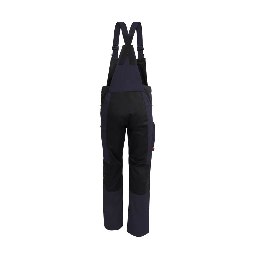 Qualitex NM-41011-0536, X-Serie Bib Overall Navy/Black, image 2, gallery thumbnail