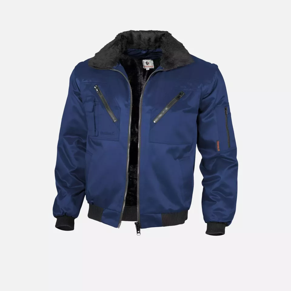 Qualitex NM-70001-0500, Einfarbig Pilotenjacke marine, image 1, gallery thumbnail