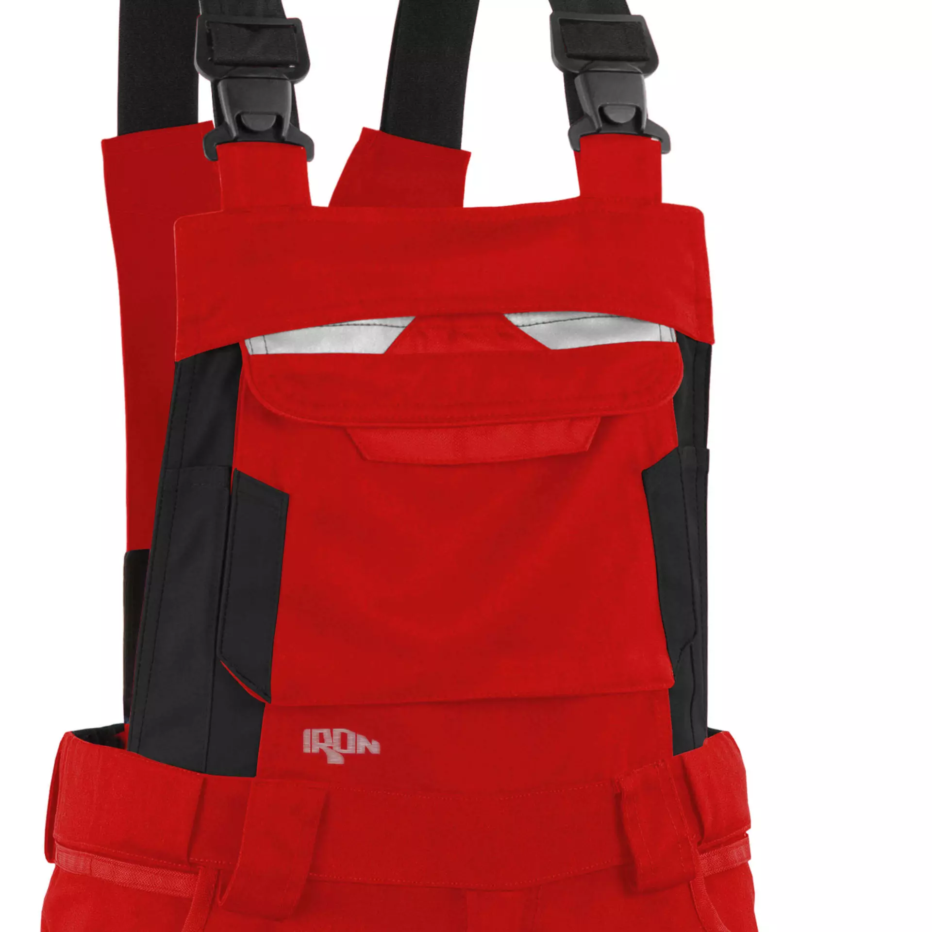 Grizzlyskin GIM3702, IRON Bib Overall Red/Black, image 3