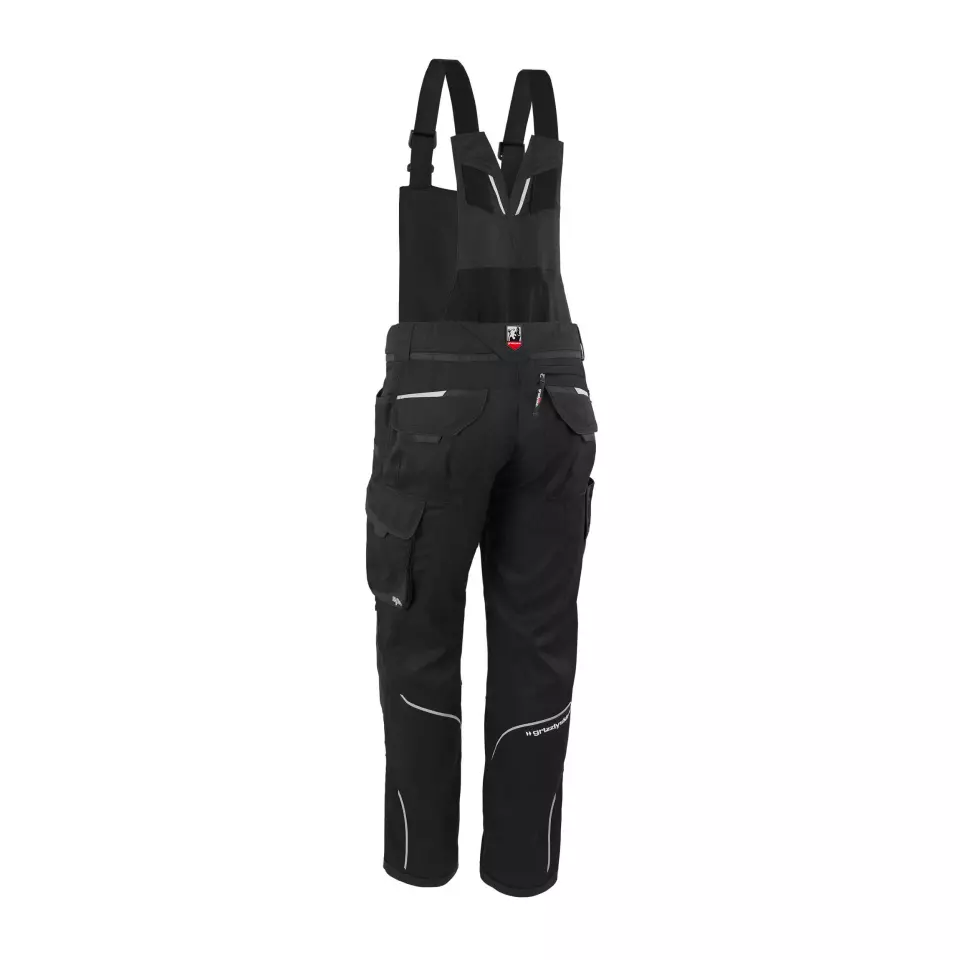 Grizzlyskin GIM3705, IRON Black Bib and Brace, image 2, gallery thumbnail