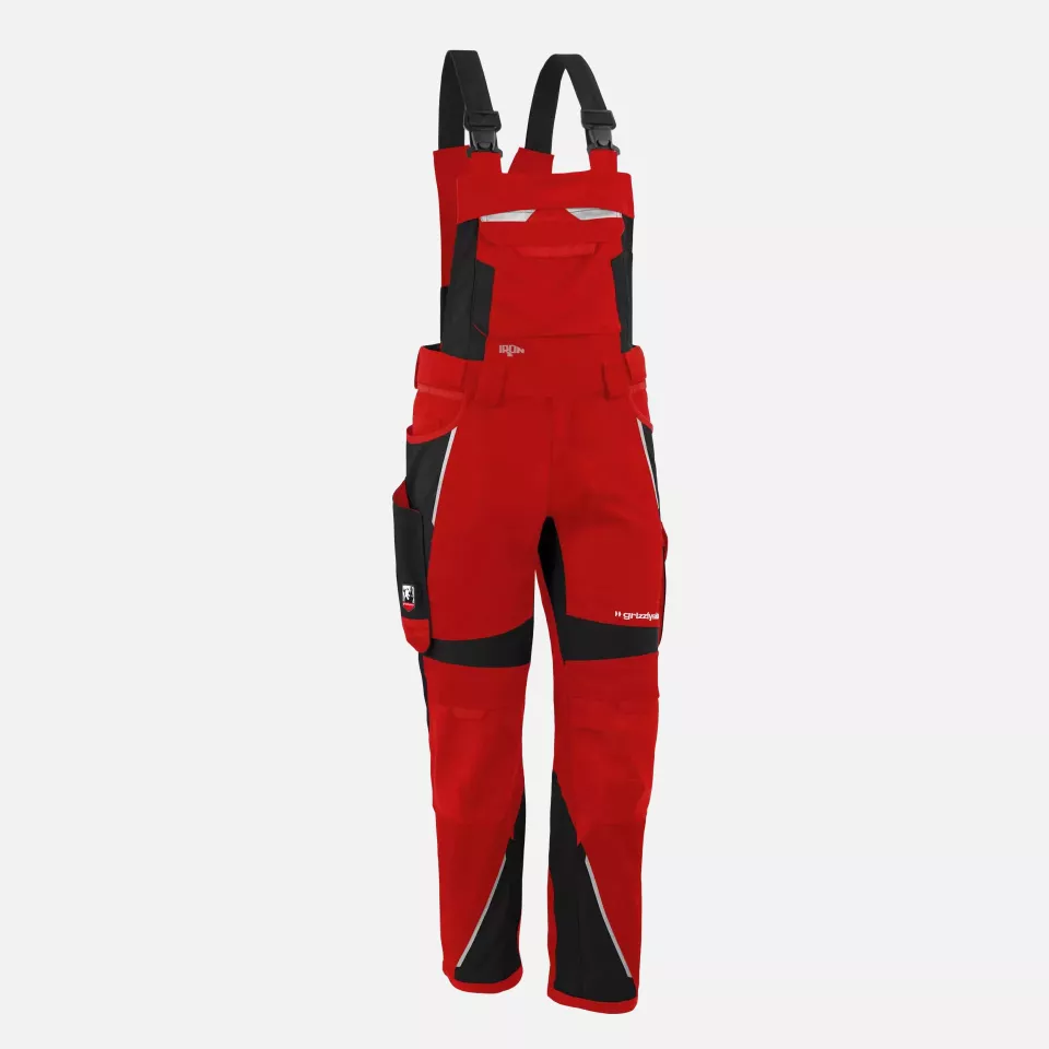 Grizzlyskin GIM3702, IRON Bib and Brace Red/Black, image 1, gallery thumbnail
