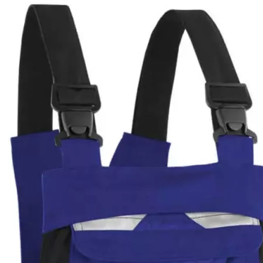 Elastische Träger mit Sicherheitsschnalle sorgen für einen sicheren, verstellbaren Sitz, der auch bei Bewegung bequem bleibt.