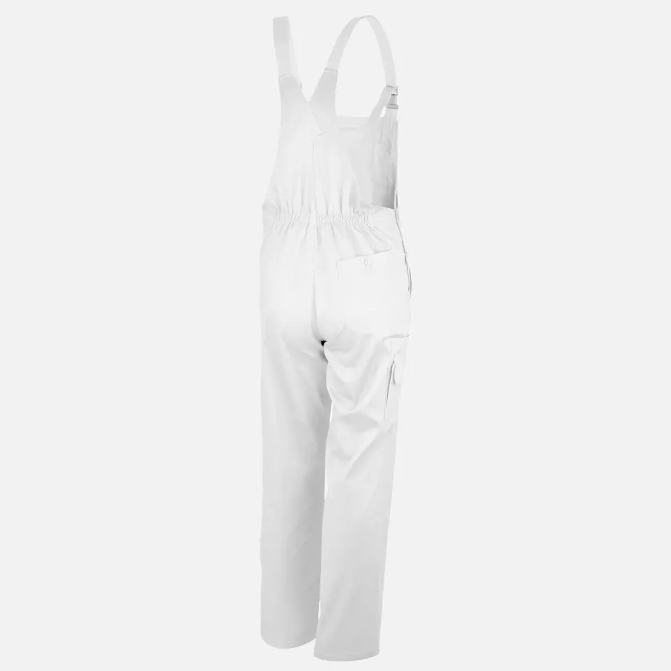 Qualitex NM-41001-3000, Basic White Bib and Brace, image 2, gallery thumbnail