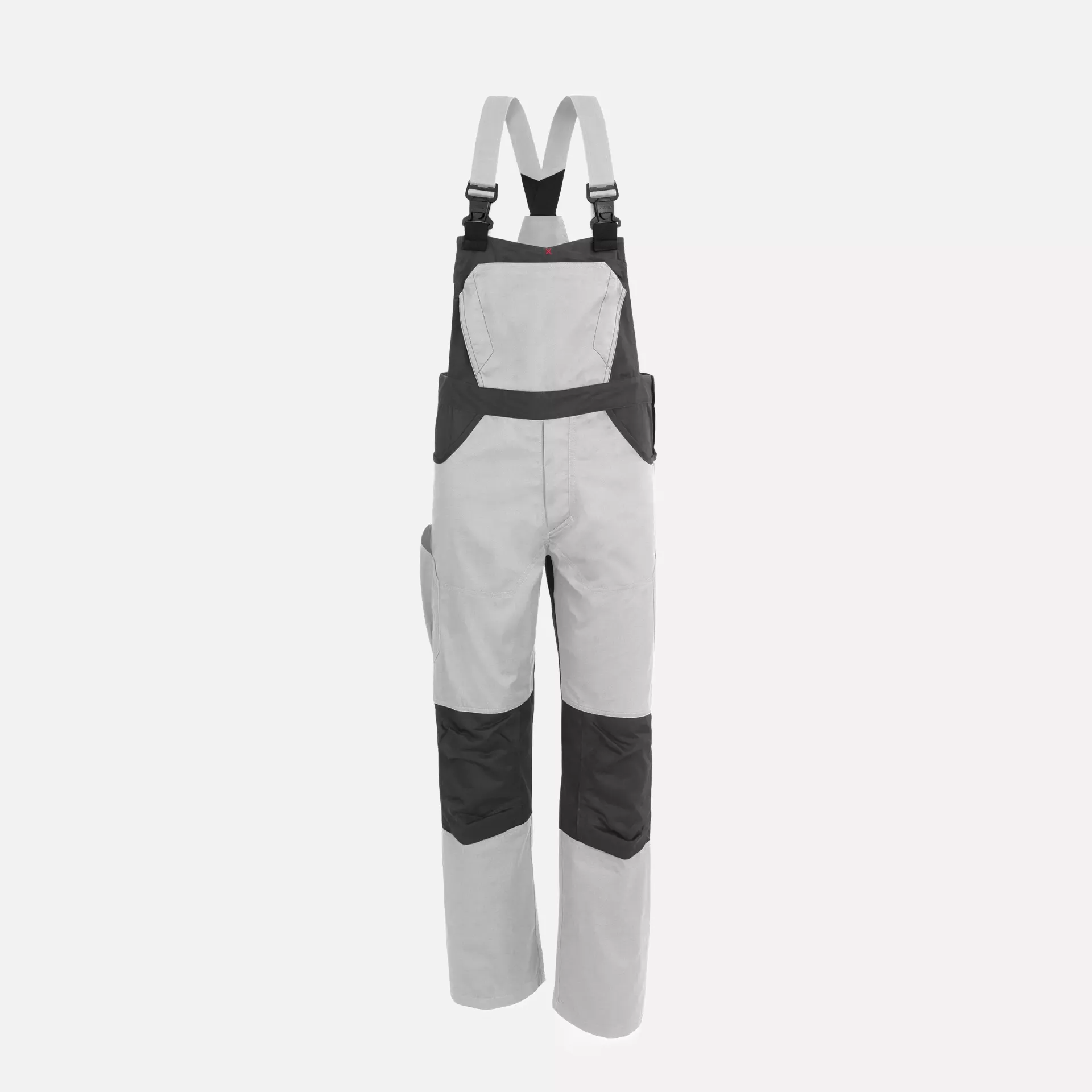 Qualitex NM-41011-3032, X-Serie Bib and Brace White/Grey, image 1