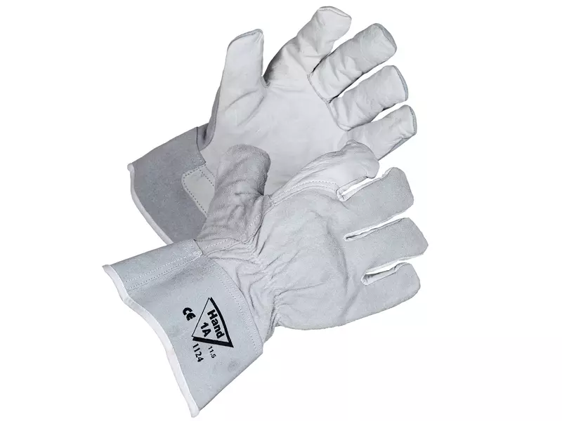 Hand1A 1124, Metal Worker Leather Gloves, image 1, gallery thumbnail