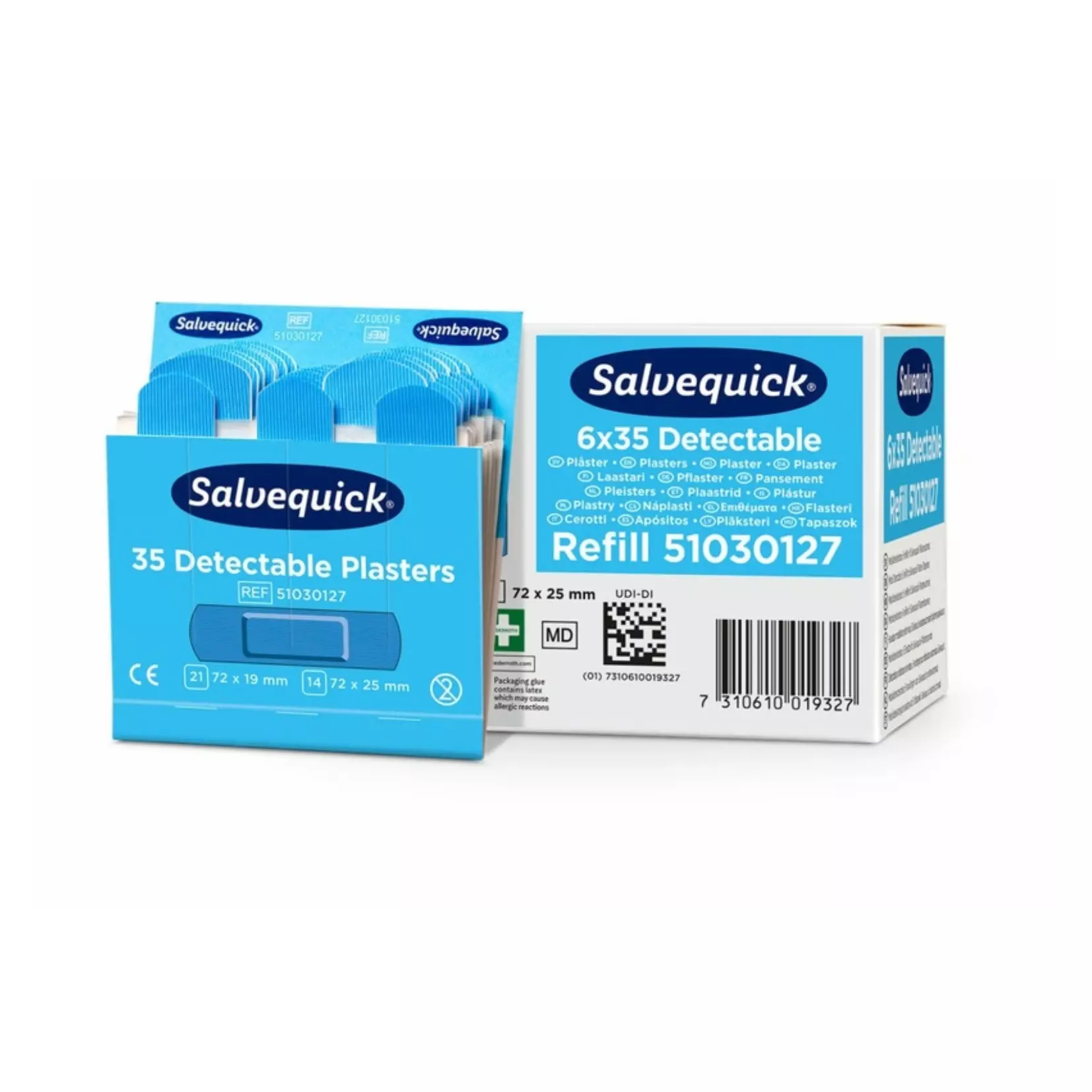 Salvequick C51030127, Detactable Band-aid Blue, image 1