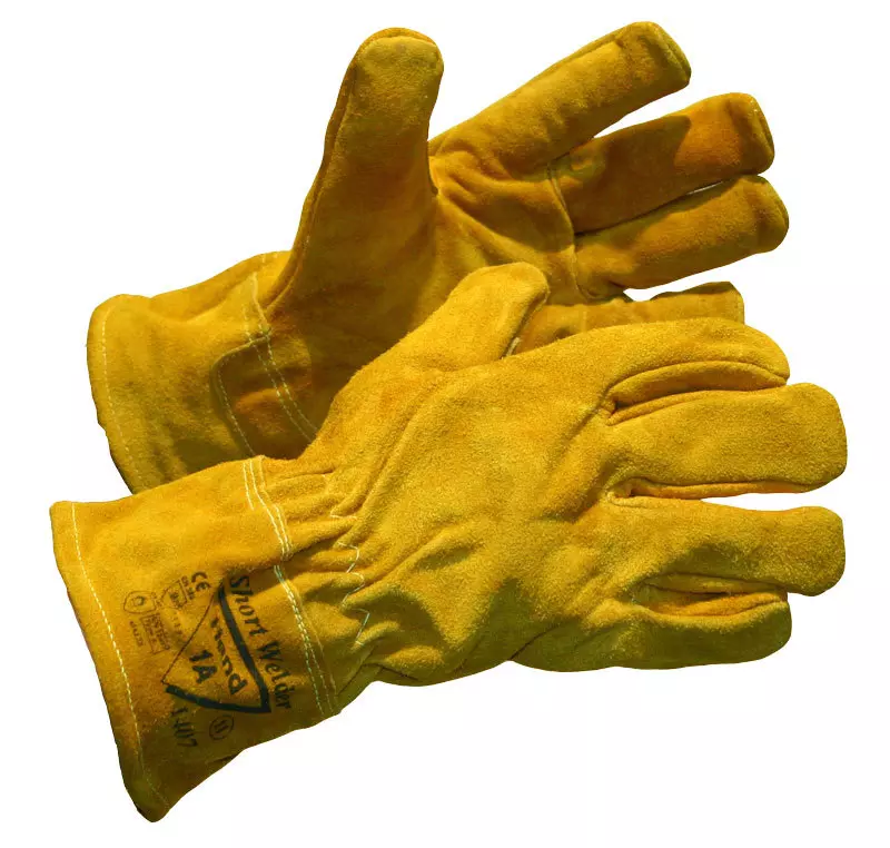 Hand1A 1407, Golden Welder Short 1407 Leather Gloves, image 1, gallery thumbnail