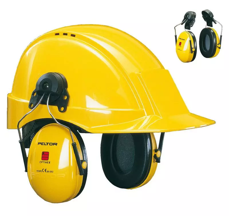 3M MPH510P3E, Peltor Optime H510P3E-405-Gu I Earmuff Helmet Mount E SNR 26 dB, image 1