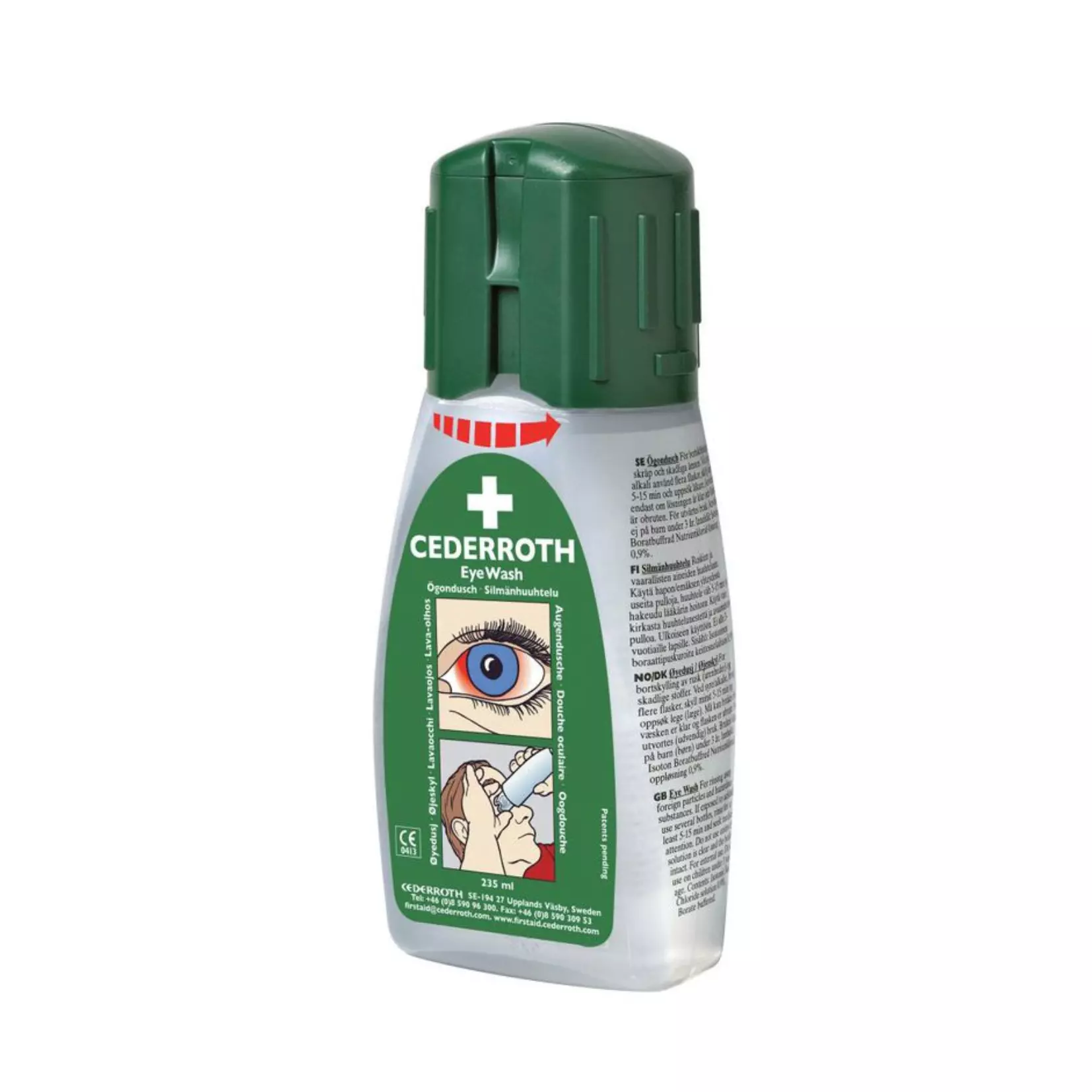 Cederroth C7221, Eye Wash Bottle Pocket Size 235ml, image 1
