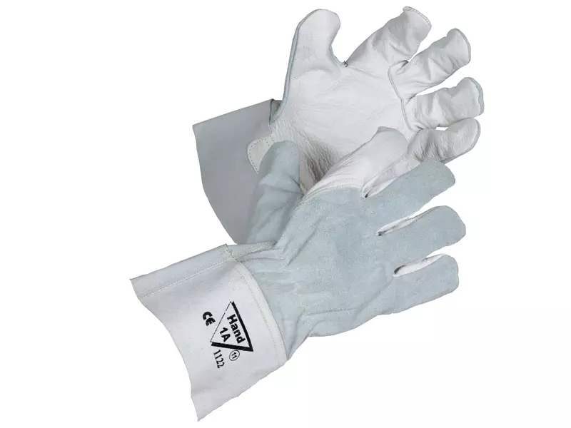 Hand1A 1122, Metal Worker Leather Gloves, image 1, gallery thumbnail