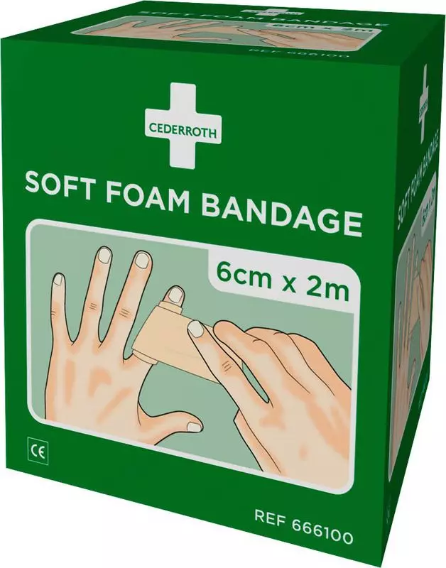 Cederroth C51011019, Soft Bandage Beige 6 Cm X 2 M