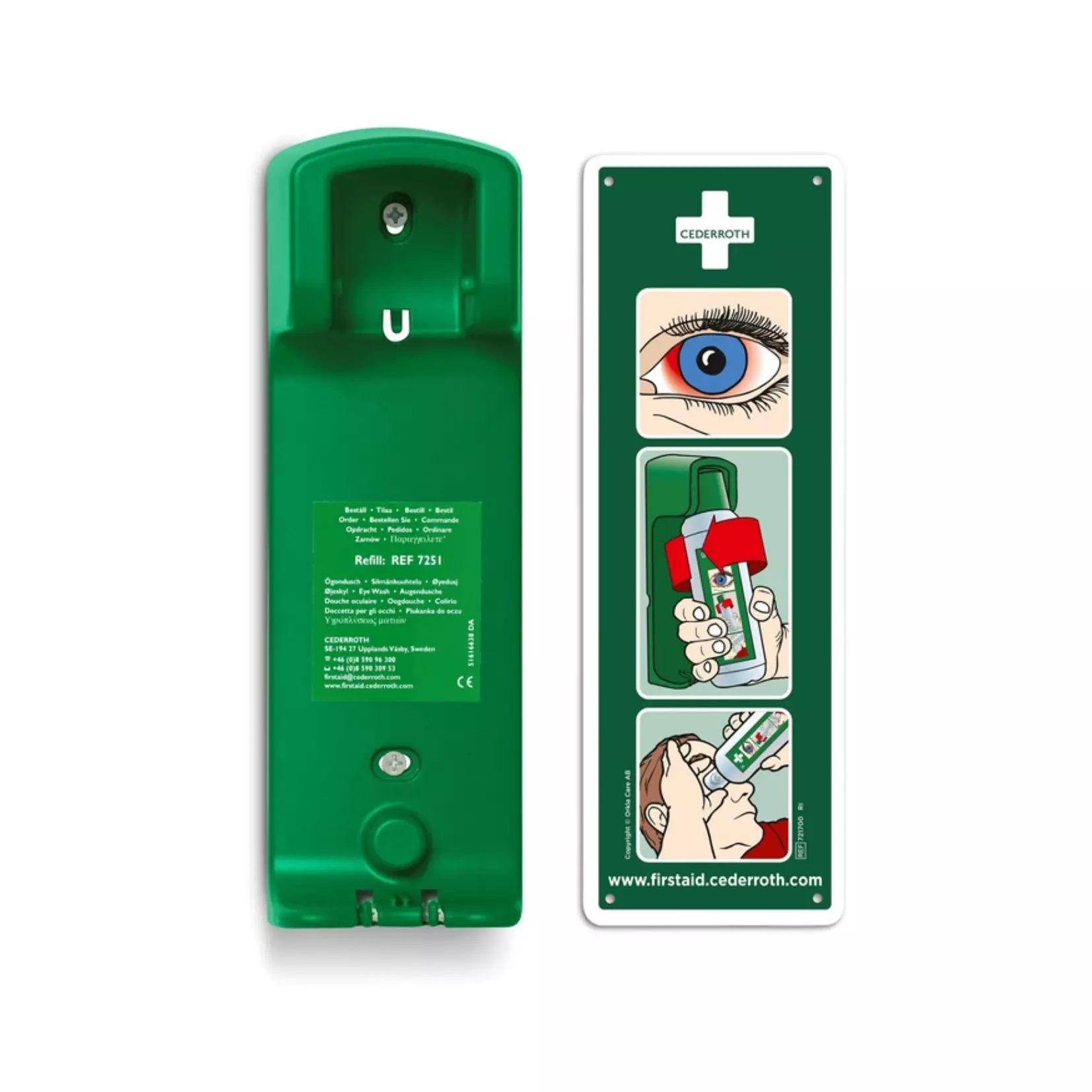 Cederroth C7200, Wall Bracket for One 500ml Eye Wash Bottle, image 1