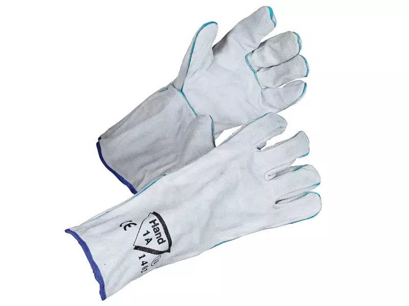 Hand1A 1402, Basic Unlined Cowhide Welding Gloves, image 1, gallery thumbnail