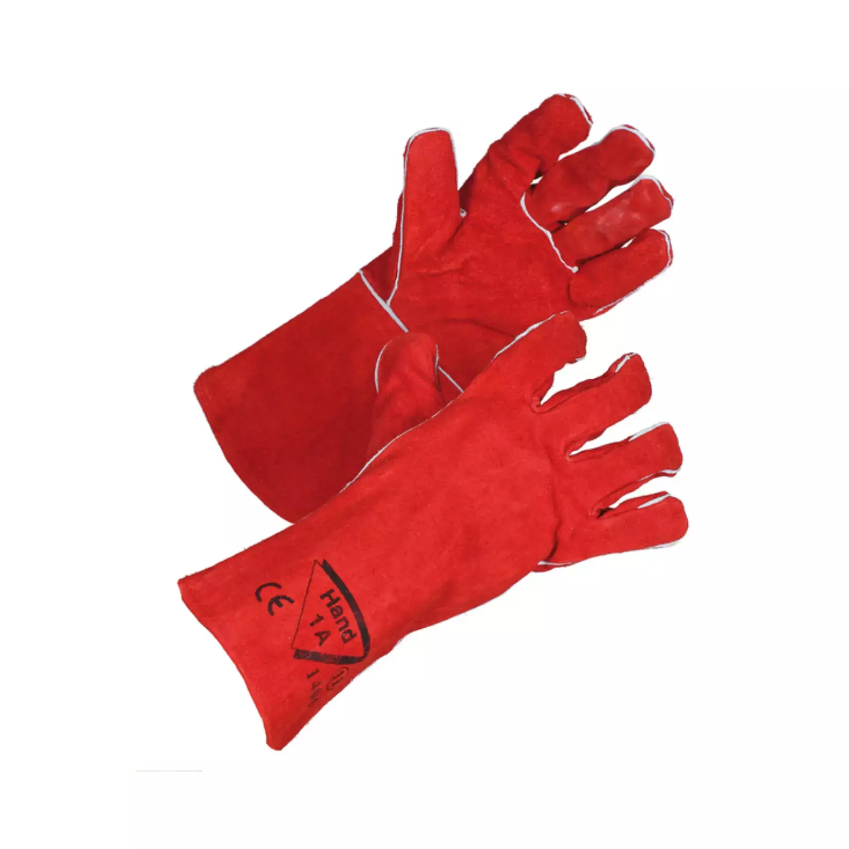 Hand1A 1406, Red Welding Gloves One-size 11/XXL, image 1