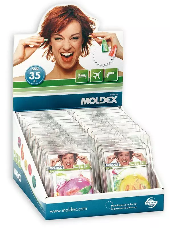 Moldex MD7812, Spark Plugs Earplug Retail Display Box SNR 35dB, image 1