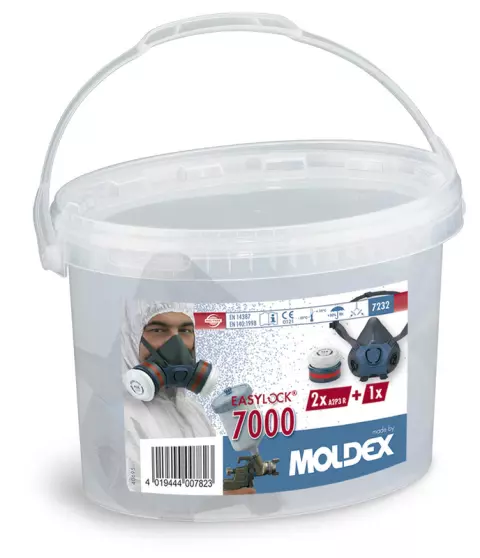 Moldex 7232 puolinaamari koko M + suodattimet A2P3 R, säilytyspakkauksessa