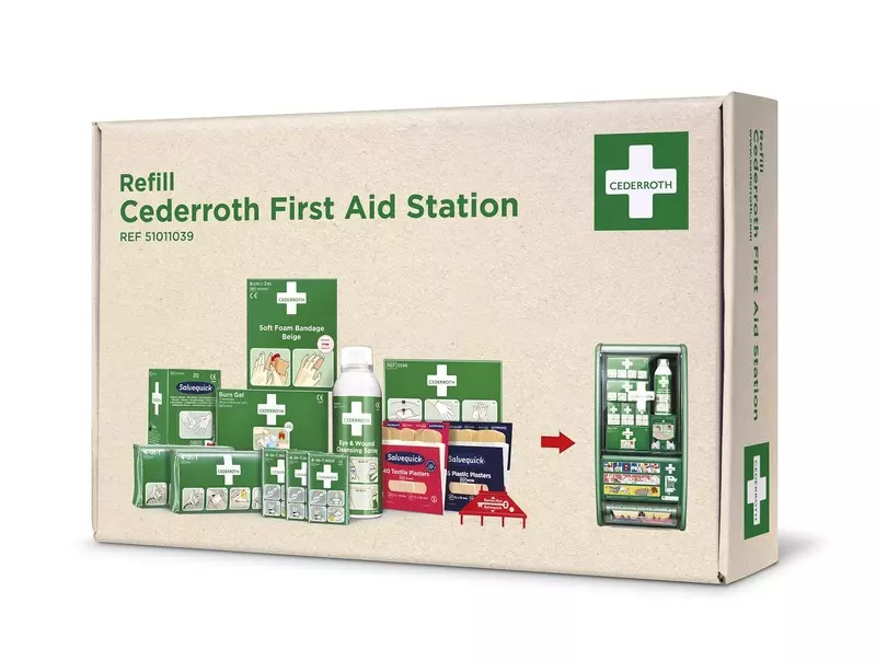 Cederroth C51011039, First Aid Station Refill Pack for First Aid Station C51011026