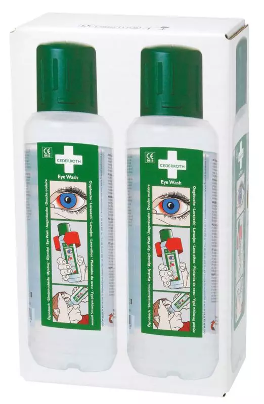 Cederroth C725200, Eye Wash Bottle 2X500 Ml, image 1, gallery thumbnail