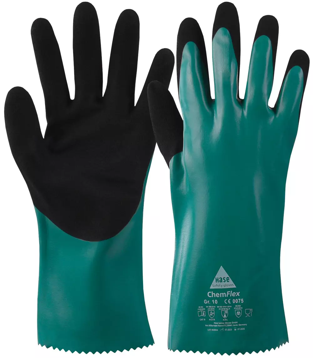 Hase Safety Gloves 905100, CHEMFLEX 30 Chemical Gloves