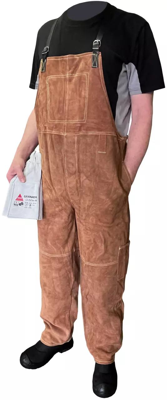 Hase Safety Gloves 695800, BURY BROWN Schweißerlatzhose, image 1, gallery thumbnail