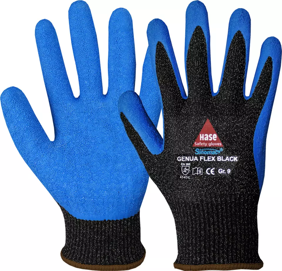 Hase Safety Gloves 508508, GENUA FLEX BLACK Schnittschutzhandschuhe, image 1, gallery thumbnail