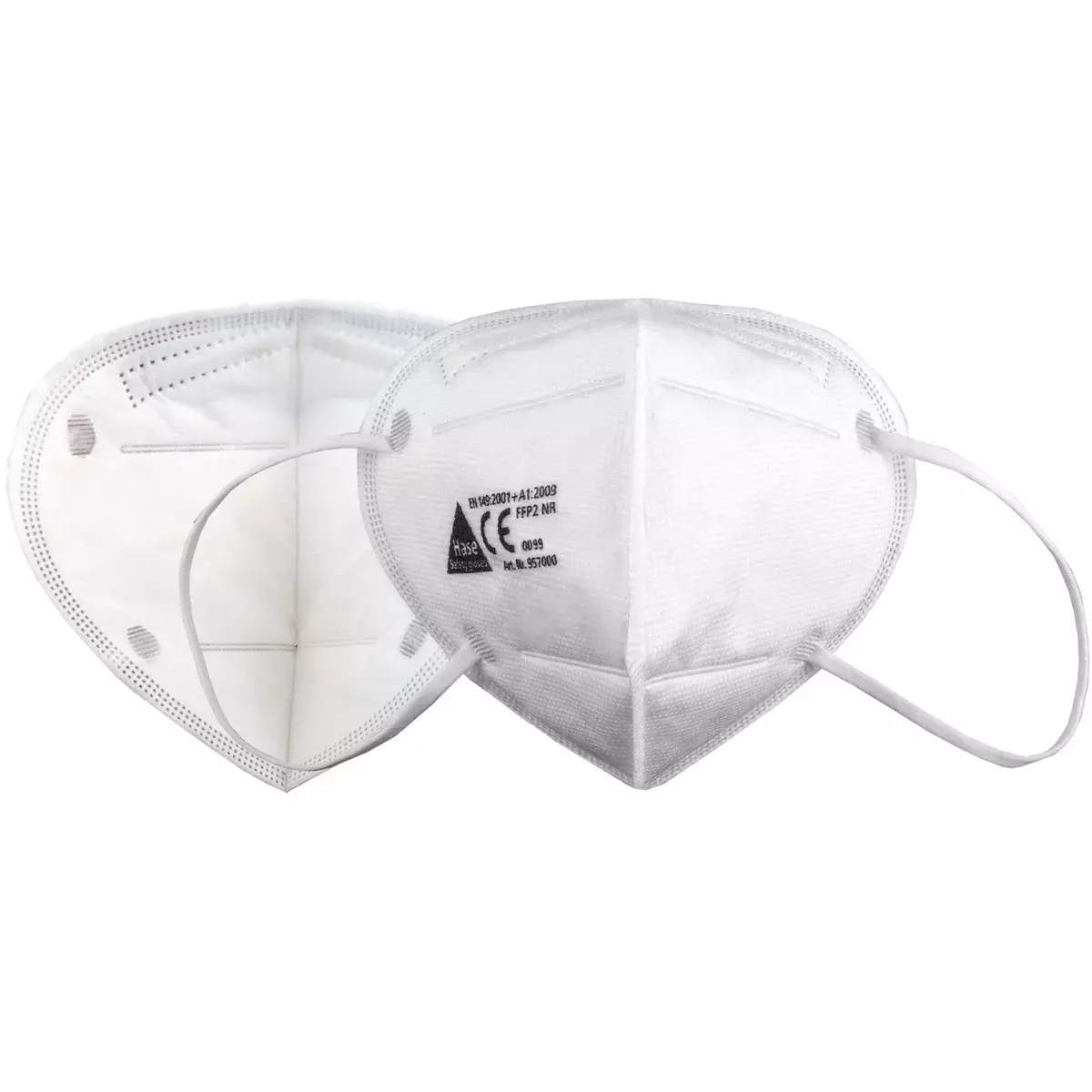 Hase Safety Gloves 957000, FFP2 NR Folding Respirator Mask, image 1