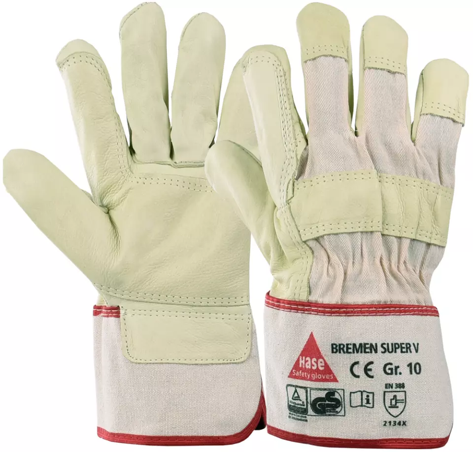 Hase Safety Gloves 293010, BREMEN SUPER V Work Gloves, image 1, gallery thumbnail