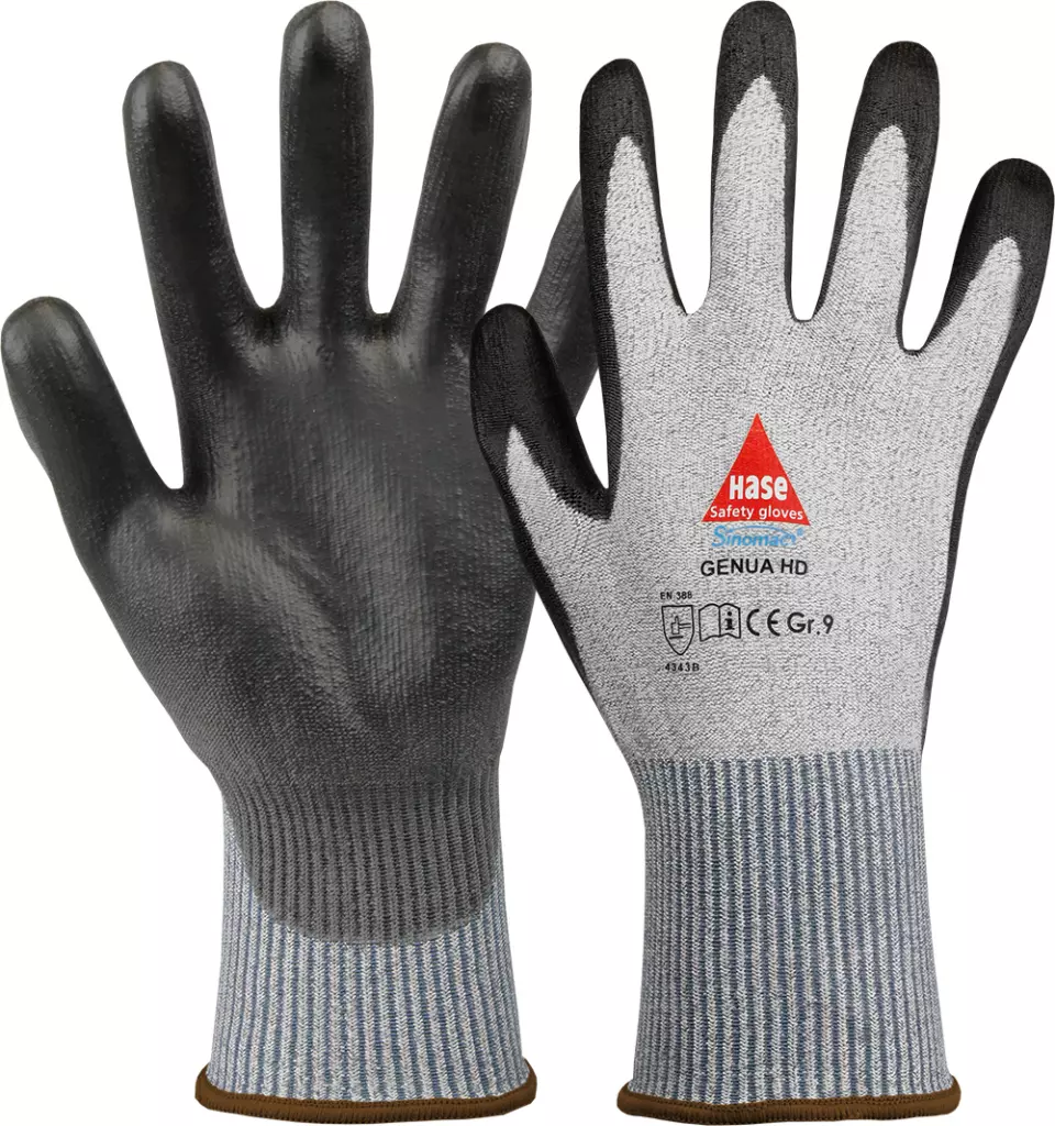 Hase Safety Gloves 508530G, GENUA HD GREY Cut Protection Glove, image 1, gallery thumbnail
