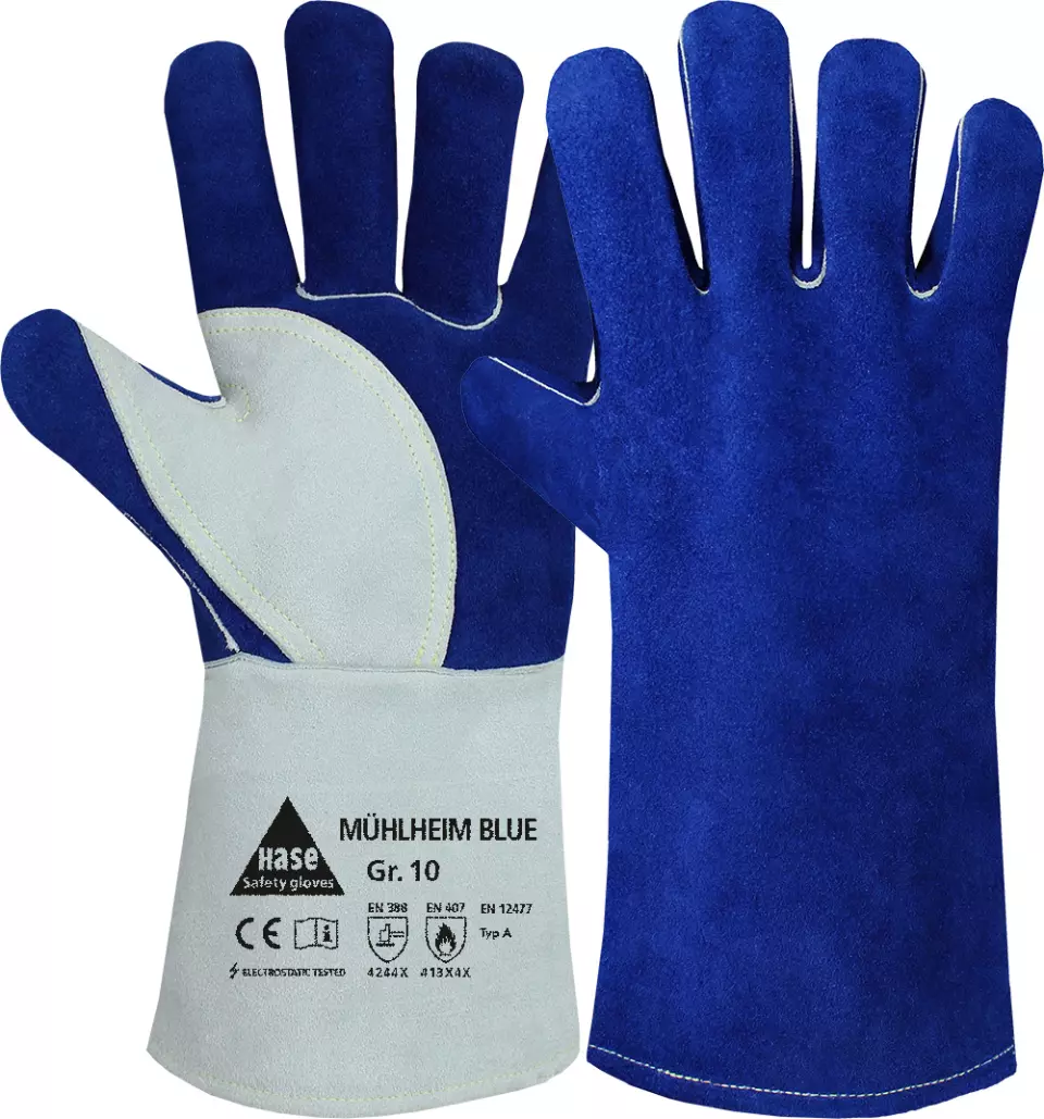 Hase Safety Gloves 301080, MÜHLHEIM BLUE Welding Gloves