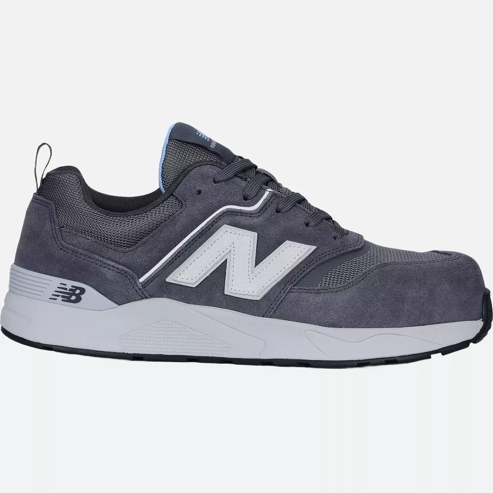 New Balance WEELCAP-2728, Elite Lite Womens Safety Shoe S1 PL HRO FO SC SR Magnet/whispy Blue, image 2, gallery thumbnail
