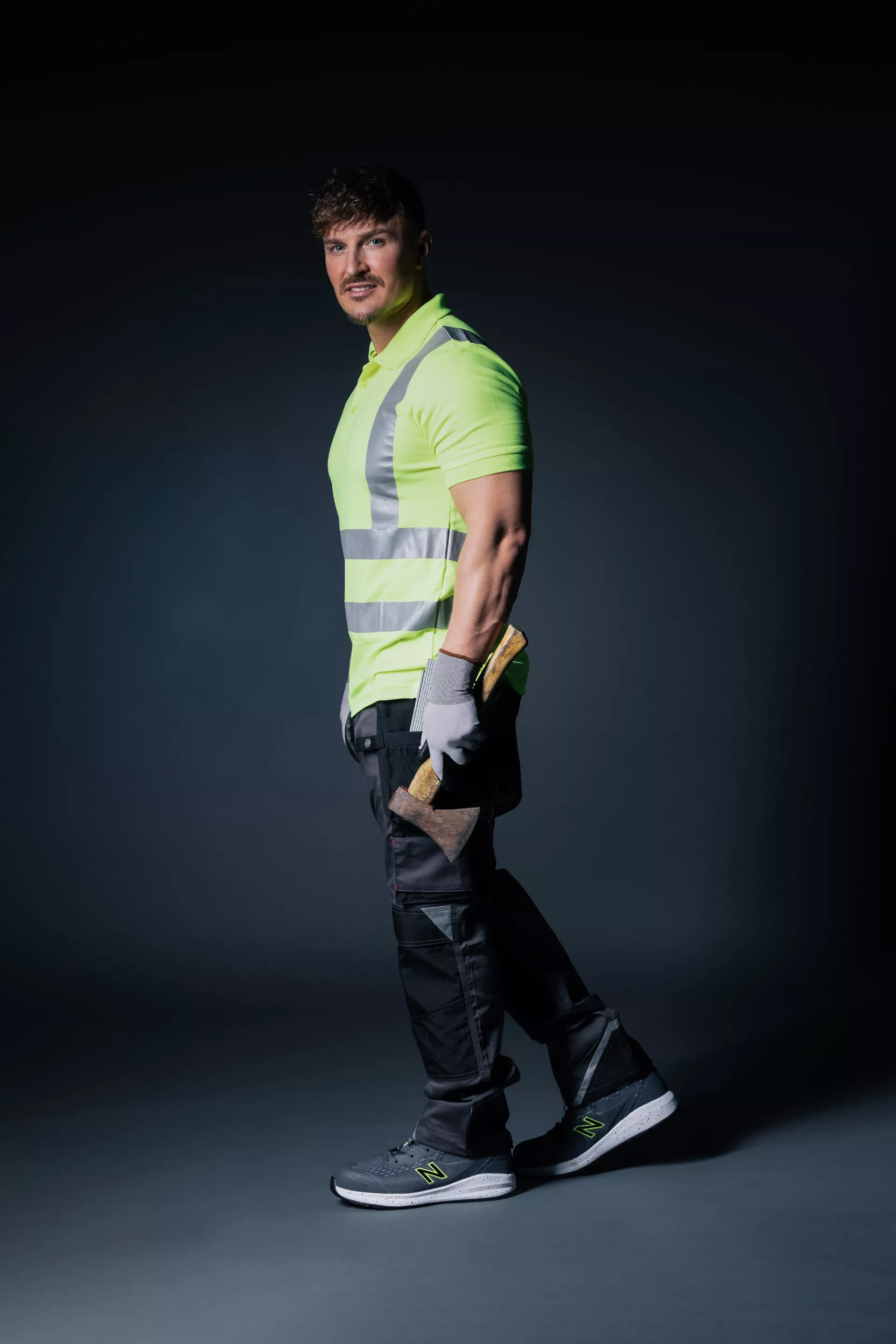 New Balance MIDLOGI-2143, Logic Safety Shoes S1 PL SR FO HRO Blue/yellow, image 8