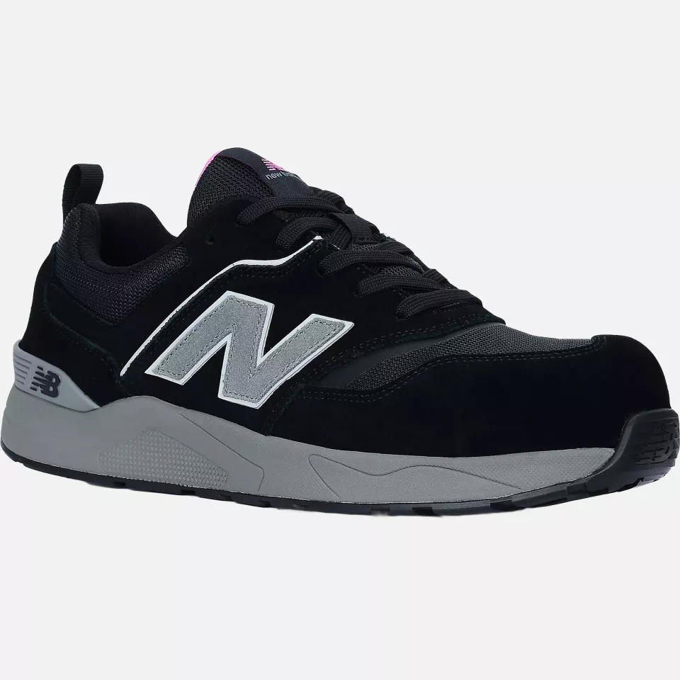 New Balance WEELCAP-1063, Elite Lite Womens Safety Shoe S1 PL HRO FO SC SR Black/rose, image 1, gallery thumbnail