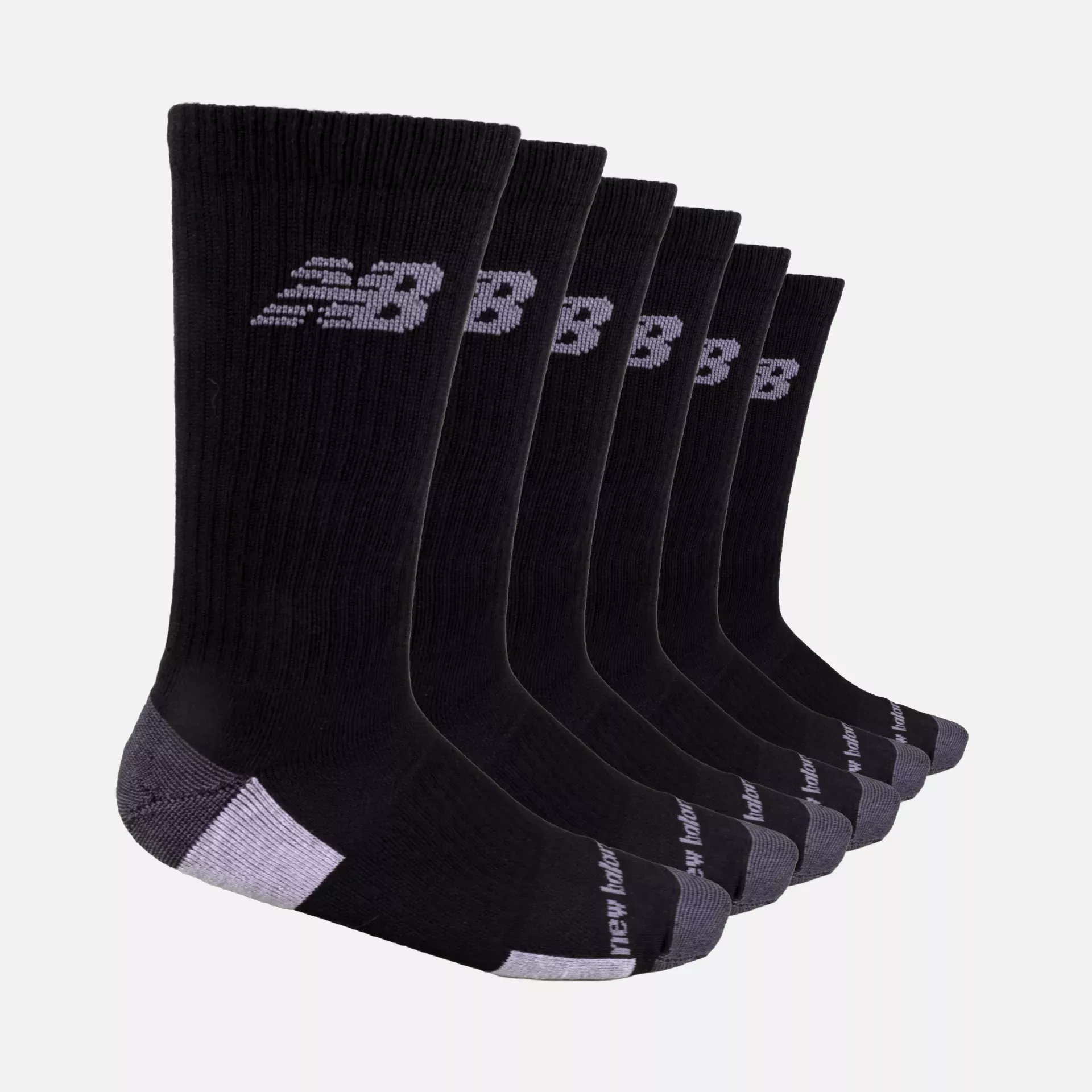 New Balance LAS51356, Performance Crew Socks, Black, image 2