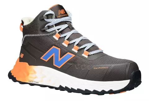 MEFCMCAP2E-5644, New Balance Cremorne Mid Sicherheitsstiefel S3L, Schokoladenbraun / Orange