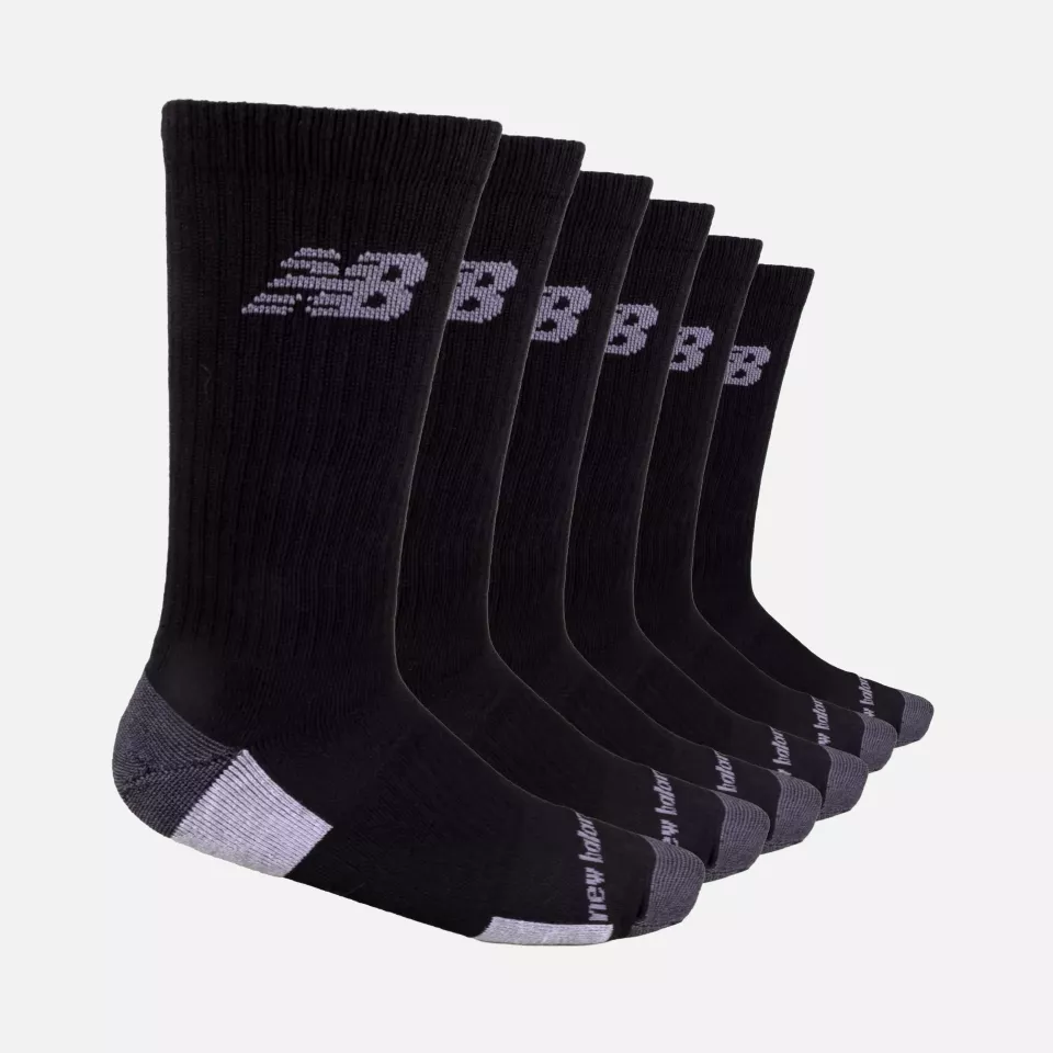 New Balance LAS51356, Performance Crew Socks, Black, image 2, gallery thumbnail