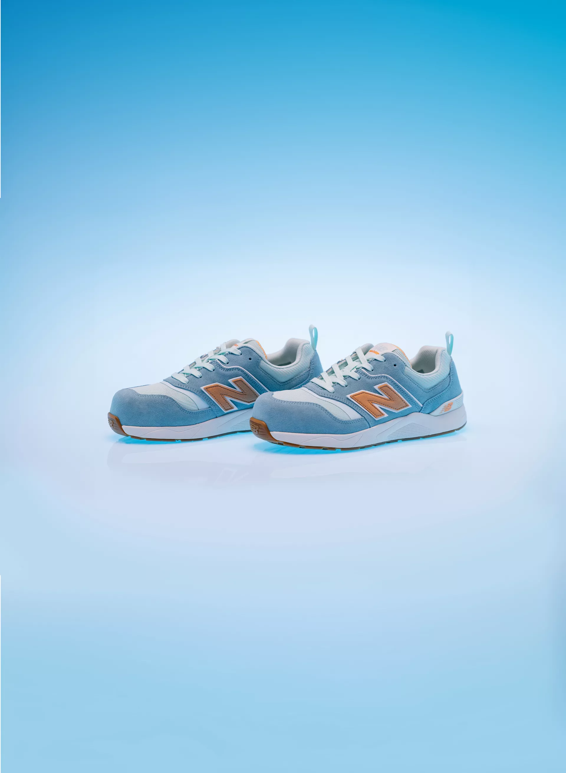 New Balance WEELCAP-2944, Elite Lite Womens Safety Shoe S1 PL HRO FO SC SR Milky Blue/orange, image 10