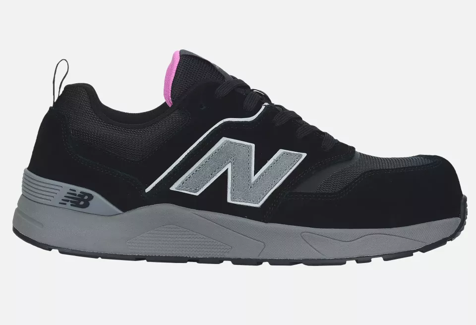 New Balance WEELCAP-1063, Elite Lite Womens Safety Shoe S1 PL HRO FO SC SR Black/rose, image 11, gallery thumbnail